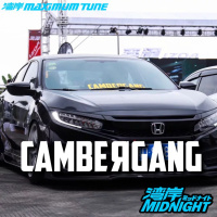 湾岸车贴低趴改装贴恐高症hellaflush汽车挡风玻璃前后档反光贴纸 七彩镭射58*10