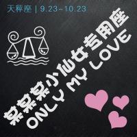 老婆专用座车贴女朋友媳妇儿大人贴纸个性副驾驶小仙女抖音定制潮 天秤座(免费改字)银白反光材质