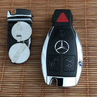 奔驰车钥匙智能遥控器替换外壳收藏奔驰遥控器改装迈巴赫后盖 三加一键单外壳(双电池)