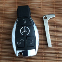 奔驰车钥匙智能遥控器替换外壳收藏奔驰遥控器改装迈巴赫后盖 三键外壳