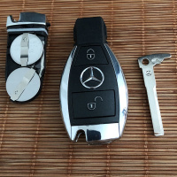 奔驰车钥匙智能遥控器替换外壳收藏奔驰遥控器改装迈巴赫后盖 两键外壳(双电池)