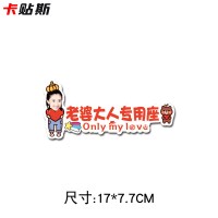 定制照片老婆专用座副驾驶内饰抖音小公主汽车创意个性车贴纸 人像专座D11