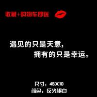 生活不止眼前的苟且汽车个红文字车贴定制反光夜光天窗车贴纸 遇见的只是天意45cm