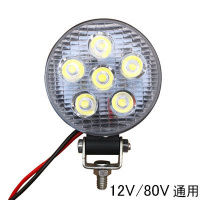 货车led倒车灯24v侧灯腰灯挂车边灯3寸圆小太阳灯射灯12V外置改装 12V/80V通用