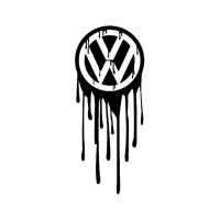 适用于大众部落贴纸改装高尔夫车贴大众车贴golf后窗贴VW后档改装 大众标黑色高20cm