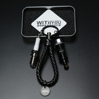 hellaflush金属钥匙链挂件 点火 火花塞 iacro改装汽车钥匙扣 火花塞+银灰避震