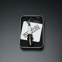 hellaflush金属钥匙链挂件 点火 火花塞 iacro改装汽车钥匙扣 银色单个