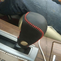 老款天籁档把套08-09-10-11-12年天籁尼桑公爵档把套改装 08-12年款天籁2.0黑皮红线