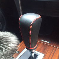 老款天籁档把套08-09-10-11-12年天籁尼桑公爵档把套改装 08-12年款天籁2.5L黑皮红线