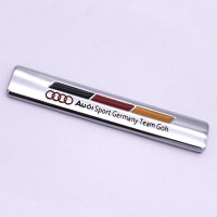 通用汽车贴 叶子板装饰3D立体车贴适用于大众奔驰宝马标志改装 奥迪[一个]