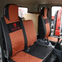 货车座套欧马可S3s5福田奥铃CTS CTX捷运时代M3瑞沃坐套坐垫 海绵布卡宴黄