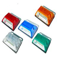 大货车侧边灯led24v超亮防水照地挂车边灯汽车腰灯爆闪灯多功能12 24V超薄边灯26灯(蓝色)