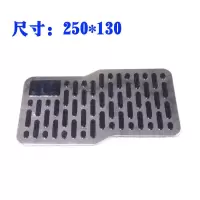 汽车脚垫耐磨踏板不锈钢加厚脚踏板主驾驶室金属保护垫防滑 不锈钢耐磨踏板1块(黑色)