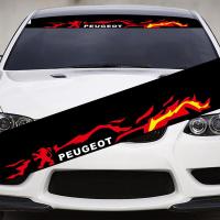 标志2008 3008前后挡车贴标致301 308 408 508前档风玻璃遮阳贴纸 B款[无底镂空]