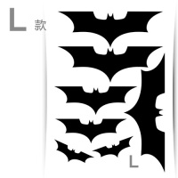 网红划痕遮挡车身贴创意个性孔弹痕车贴改装防水文字装饰拉花 L款蝙蝠