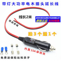冲气泵插头 大功率车载点器插头点器插座 记录仪 电热垫插头 电木插头带线2米