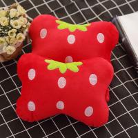 汽车座椅头枕护颈枕车用一对四季车内枕头腰靠套装抱靠枕车载用品 大红草莓-车枕(一对装)