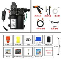 12v洗车水泵 小型车载洗车机220v高压水家用便携式洗车器刷车 双泵套餐八(纳米枪标配+毛刷)