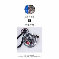 潮牌汽车钥匙扣挂件轮毂钥匙链挂绳男网红创意个性挂饰锁匙扣 钛色轮毂+蓝色刹车