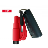 汽车用一秒破窗器迷你救生锤逃生锤安全锤多功能砸玻璃破碎器 实发两个红色+钢化玻璃