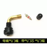 摩托车真空胎气嘴电动车轮胎纯铜气弯嘴防漏气电动车轮胎气嘴 中号4支[电动车摩托车通用]