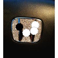 镶钻CRVXRV凌派思域缤智雅阁飞度钻石方向盘车标改装饰车贴钻 思铂睿专用[白钻]