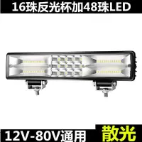 汽车货车led射灯强光超亮聚光倒车灯12V24V防水雾灯改装通用大灯 60珠新款反光杯 单支装