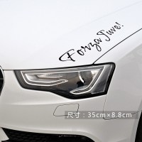 尤文图斯车贴侧油箱盖车身拉手灯眉后视镜后玻璃装饰汽车贴纸 灯眉贴黑色