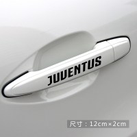 尤文图斯车贴侧油箱盖车身拉手灯眉后视镜后玻璃装饰汽车贴纸 门把手黑色