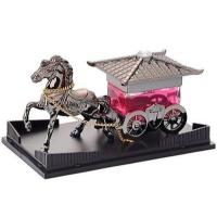 皇家马车汽车香水座车载马拉车香水瓶车用香水马车拉酒瓶摆件 古铜马-红色水-古龙