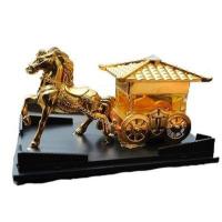 皇家马车汽车香水座车载马拉车香水瓶车用香水马车拉酒瓶摆件 金马-黄色水-柠檬