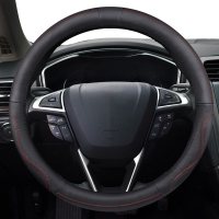 真皮把套福特汽车方向盘套福睿斯 嘉年华蒙迪欧翼博翼虎四季通用 F027红线