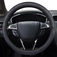 真皮把套福特汽车方向盘套福睿斯 嘉年华蒙迪欧翼博翼虎四季通用 F027蓝线