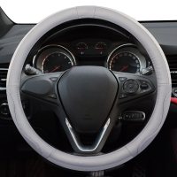 真皮把套标致汽车方向盘套207308 301 508 408 2008 3008四季通用 F027灰色