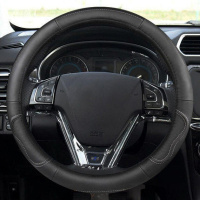 东风悦达起亚-KX CROSS汽车方向盘套专用于起亚-KX CROSS真皮把套 F024白线