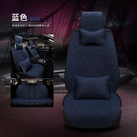 无靠背车座套19款奥迪A1两厢A3三厢A5 A6L A8L S3 S5免绑专用座垫 豪华版蓝色