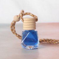 汽车挂件高档车内吊饰车载香水装饰品男女士创意葫芦吊坠符 多边形款-蓝色