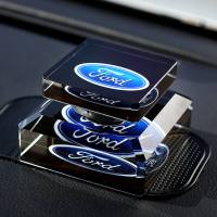 福特宝马大众本田哈弗汽车车载车标志香水座式装饰品中控台小摆件 福特