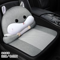 宝马X1 X3 X4 X5 X61系 三系五系防滑卡通车垫亚麻单片座椅垫冬 仓鼠灰单座