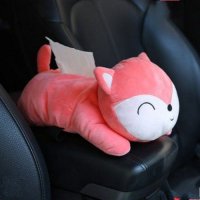 车载纸巾盒创意装饰用品大全卡通可爱猴子汽车内皮皮猴挂式抽纸盒 小狐狸