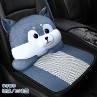 丰田花冠陆地巡洋舰卡罗拉双擎雷凌单片单个屁屁垫四季坐垫三件套 二哈蓝单座