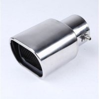 适用于奥迪A1A3Q5A4LA6LQ3Q7A5改装尾喉不锈钢消声器排气管装饰件 带网方口白金直款