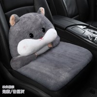 保时捷卡宴坐垫 macan 帕拉梅拉718专用四季全包毛绒汽车座垫座套 单座仓鼠灰