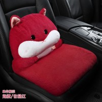 保时捷卡宴坐垫 macan 帕拉梅拉718专用四季全包毛绒汽车座垫座套 单座仓鼠红