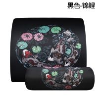 汽车护颈枕头枕车用靠枕卡通车枕头车内可爱靠枕记忆棉四季腰靠车 锦鲤套装