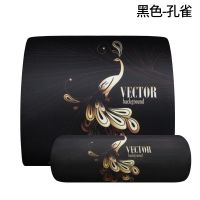 汽车护颈枕头枕车用靠枕卡通车枕头车内可爱靠枕记忆棉四季腰靠车 孔雀套装