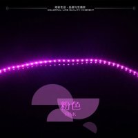 摩托车led爆闪七彩灯条鬼火踏板车改装12v灯带电动车彩灯防水通用 90厘米粉紫色流水爆闪一条