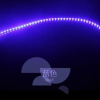 摩托车led爆闪七彩灯条鬼火踏板车改装12v灯带电动车彩灯防水通用 135厘米蓝色常亮一条