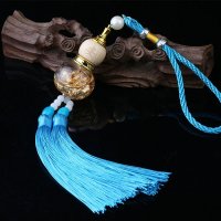 汽车挂件车内饰品摆件车载车饰挂饰平安符车上葫芦吊饰吊坠用品 天蓝色须()