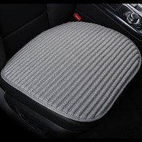 亚麻车座垫荞麦壳大众途观桑塔纳朗行朗逸PLUS朗境无靠背三件套 绅士灰-前排单片一张